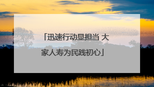 迅速行动显担当 大家人寿为民践初心