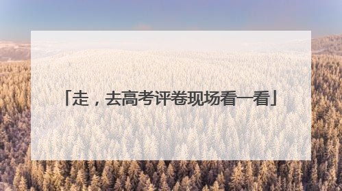 走，去高考评卷现场看一看