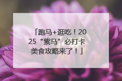 跑马+逛吃！2025“紫马”必打卡美食攻略来了！