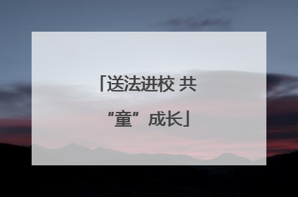 送法进校 共“童”成长