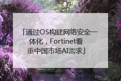 通过OS构建网络安全一体化，Fortinet看重中国市场AI需求