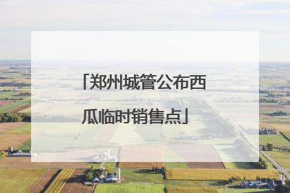郑州城管公布西瓜临时销售点