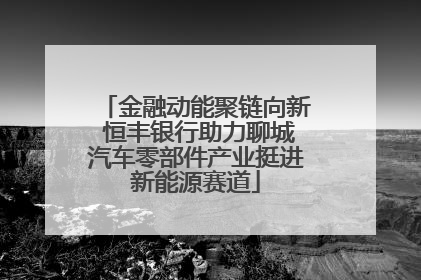金融动能聚链向新 恒丰银行助力聊城汽车零部件产业挺进新能源赛道