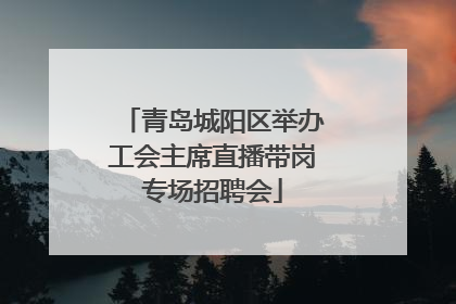 青岛城阳区举办工会主席直播带岗专场招聘会