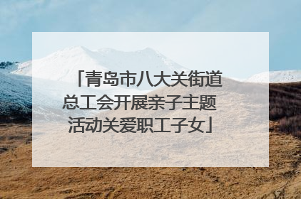 青岛市八大关街道总工会开展亲子主题活动关爱职工子女