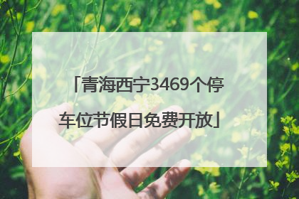 青海西宁3469个停车位节假日免费开放