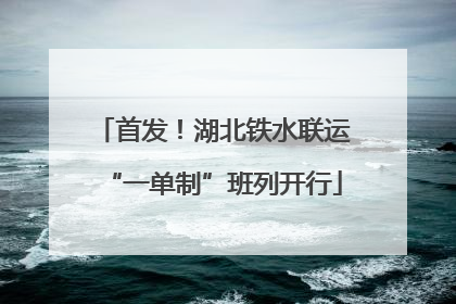 首发！湖北铁水联运“一单制”班列开行