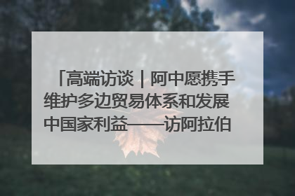 高端访谈｜阿中愿携手维护多边贸易体系和发展中国家利益——访阿拉伯议会议长亚马希