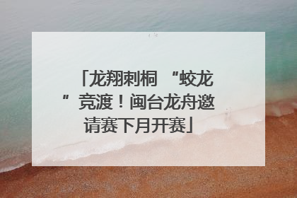 龙翔刺桐 “蛟龙”竞渡！闽台龙舟邀请赛下月开赛