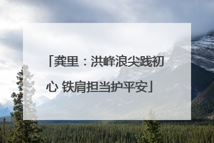 龚里：洪峰浪尖践初心 铁肩担当护平安
