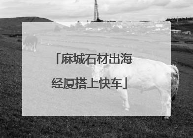 麻城石材出海 经厦搭上快车