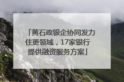 黄石政银企协同发力住更领域，17家银行提供融资服务方案