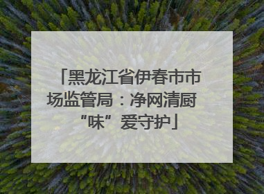 黑龙江省伊春市市场监管局：净网清厨 “味”爱守护