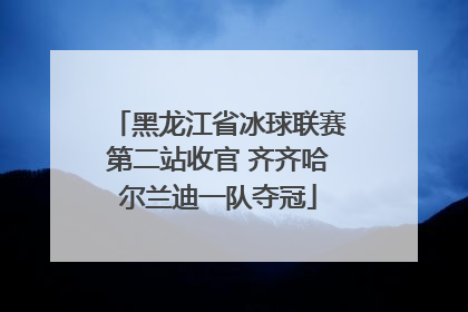 黑龙江省冰球联赛第二站收官 齐齐哈尔兰迪一队夺冠