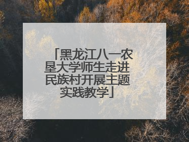 黑龙江八一农垦大学师生走进民族村开展主题实践教学