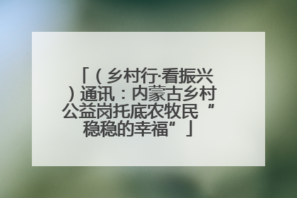 （乡村行·看振兴）通讯：内蒙古乡村公益岗托底农牧民“稳稳的幸福”