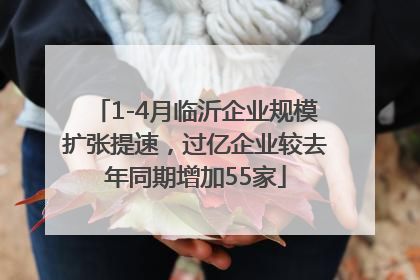 1-4月临沂企业规模扩张提速，过亿企业较去年同期增加55家