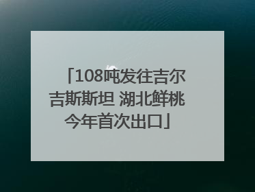 108吨发往吉尔吉斯斯坦 湖北鲜桃今年首次出口