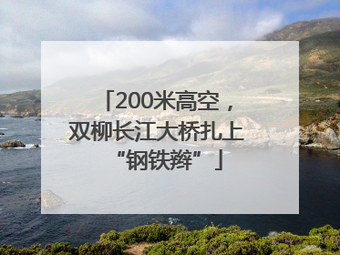200米高空，双柳长江大桥扎上“钢铁辫”