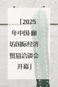 2025年中国·廊坊国际经济贸易洽谈会开幕