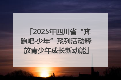 2025年四川省“奔跑吧·少年”系列活动释放青少年成长新动能
