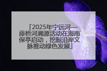 2025年宁远河—藤桥河溯源活动在海南保亭启动，挖掘沿岸文脉推动绿色发展