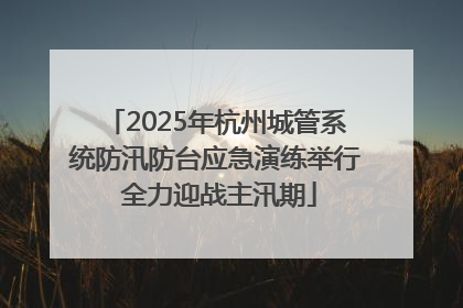 2025年杭州城管系统防汛防台应急演练举行 全力迎战主汛期