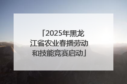 2025年黑龙江省农业春播劳动和技能竞赛启动
