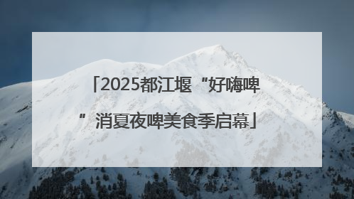 2025都江堰“好嗨啤”消夏夜啤美食季启幕