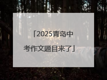 2025青岛中考作文题目来了