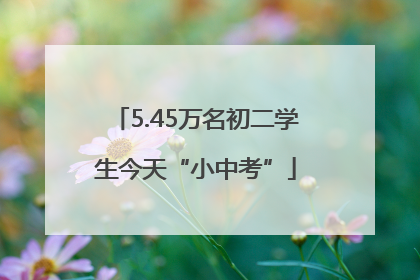 5.45万名初二学生今天“小中考”