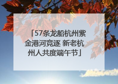 57条龙船杭州紫金港河竞逐 新老杭州人共度端午节