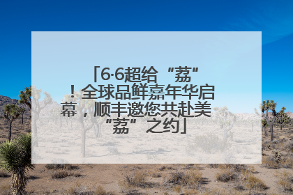 6·6超给“荔”！全球品鲜嘉年华启幕，顺丰邀您共赴美“荔”之约