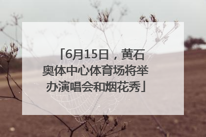 6月15日，黄石奥体中心体育场将举办演唱会和烟花秀