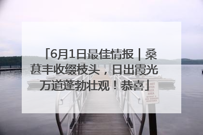 6月1日最佳情报｜桑葚丰收缀枝头，日出霞光万道蓬勃壮观！恭喜