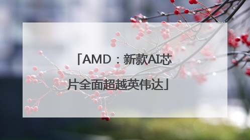 AMD：新款AI芯片全面超越英伟达