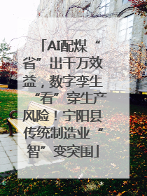 AI配煤“省”出千万效益，数字孪生“看”穿生产风险！宁阳县传统制造业“智”变突围